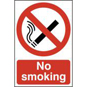 ASEC "No Smoking" 400mm X 600mm PVC Self Adhesive Sign - 1 Per Sheet - 4050 