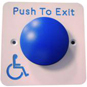 ASEC 3E0670BL-6 PTE Blue Dome DDA Exit Button "Push To Exit" - 3E0670BL-6 PTE - 3E0670BL-6 PTE 