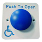 ASEC 3E0670BL-6 PTO Blue Dome DDA Exit Button "Push To Open" - 3E0670BL-6 PTO - 3E0670BL-6 PTO 