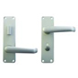 UNION 681 Swallow Plate Mounted Lever Furniture - Anodised Silver Bathroom - Left Hand - 681-66-2 