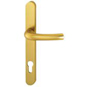 HOPPE UPVC Lever / Moveable Pad Door Furniture 76G/3623N/1710 - 92mm/62mm Centres Gold - 76G-3623N/1710 