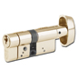 YALE Anti-Snap Euro Key & Turn Cylinder - 80mm - 40/40 Polished Brass - E40/K40 PB 