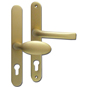 MILA Prolinea 92/62 Offset Lever/Pad UPVC Furniture - 240mm Backplate - Gold - 50453 