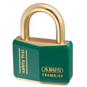 ABUS T84MB Series Brass Open Shackle Padlock - 43mm Brass Shackle KA (8403) Green - T84MB/40KA 8403 Green 
