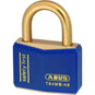 ABUS T84MB Series Brass Open Shackle Padlock - 43mm Brass Shackle KA (8406) Blue - T84MB/40KA 8406 Blue 