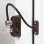 JACKLOC Lockable Cable Window Lock - Brown - L21665 