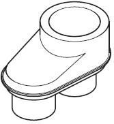Main HE Twin Pipe Flue Adaptor - 5111084 - DISCONTINUED