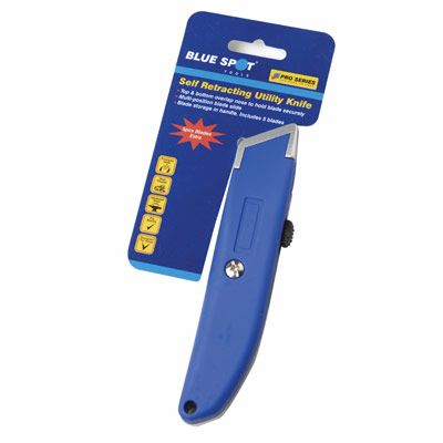 BLUE/SILVER SOFT TOUCH KNIFE - 29022