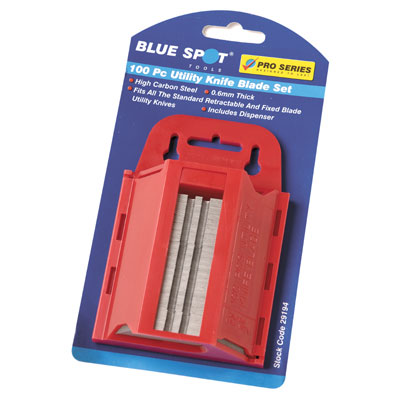 100PC UTILITY BLADES IN HOLDER - 29194