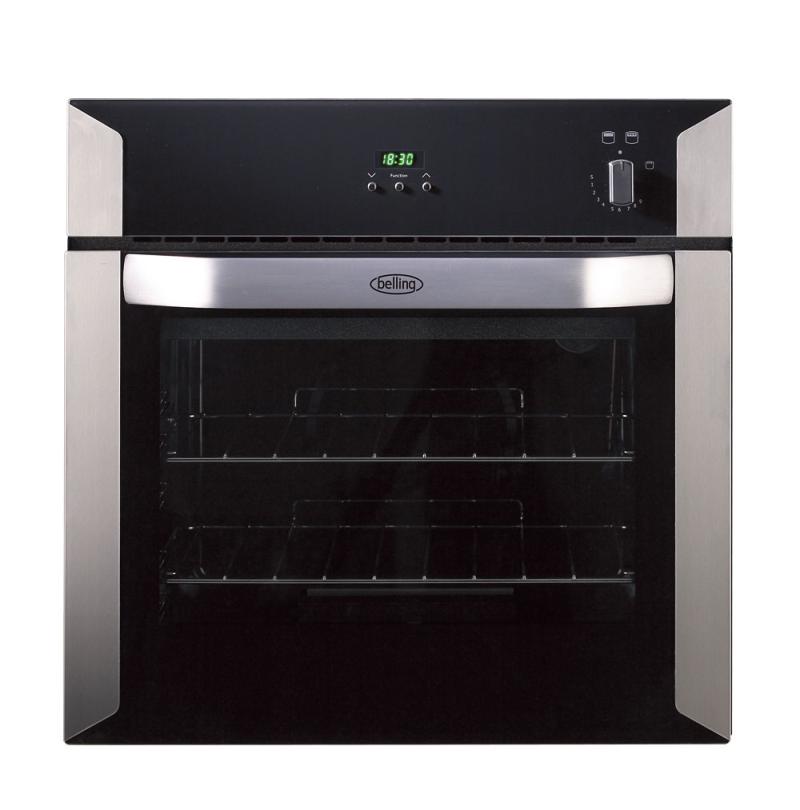 Belling Builtin Fanned Single Oven, Side Opening Stainless Steel