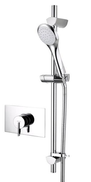 Bristan Sonqiue2 Thermostatic Recessed Mounted Shower Valve with Adjustable Riser Chrome - SOQ2 SHCAR C - SOQ2SHCARC