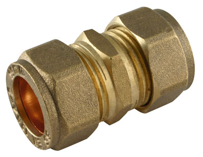 8mm Straight Brass Compression Coupling - CFS-8