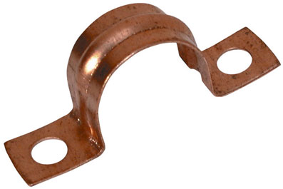 Copper Saddle Clips with Support 22mm - CS222