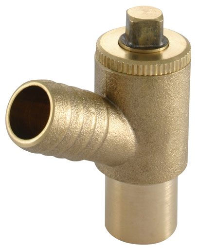 Draw off Brass Drain Cocks Type A 15mm With Extended Tail - DOCA-15T