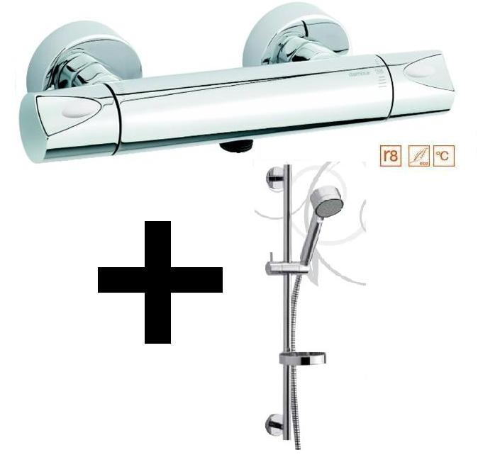 Damixa Thermostatic Bottom Outlet Shower Mixer + Kudos Mini Shower Set - TB150741 + TB240041