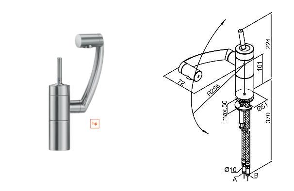 Damixa - Arc Mono Kitchen Mixer - Steel - TB181241 - SOLD-OUT!! 