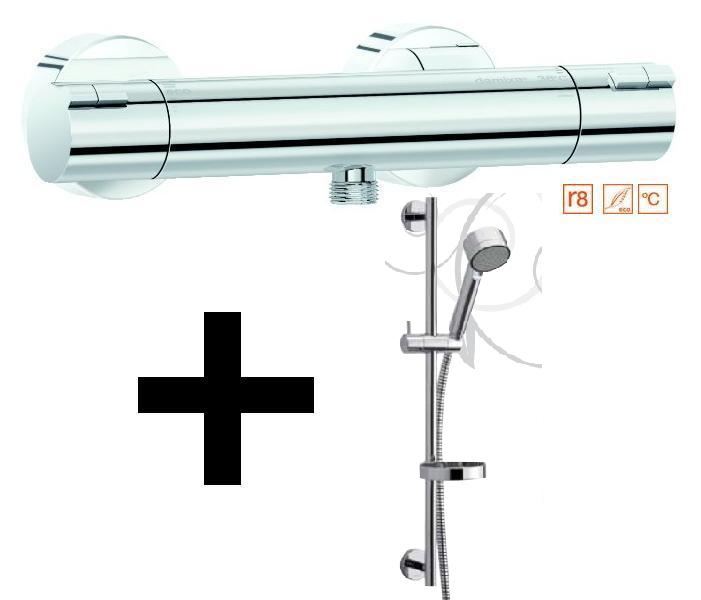 Damixa - Ixia Thermostatic Shower Mixer Bottom Outlet + Kudos Mini Shower Set - TB200141 + TB240041 - SOLD-OUT!!