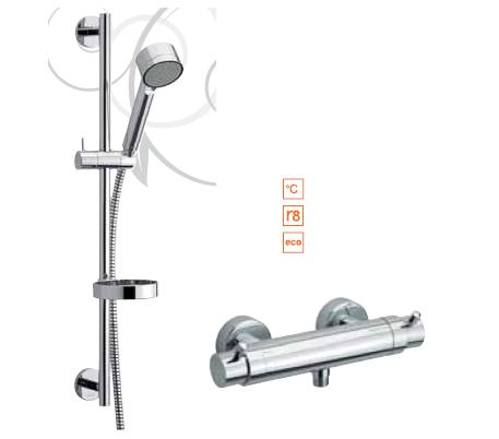 Damixa - Venus - Venus Thermostatic Shower Mixer Bottom Outlet + Kudos Mini Shower Set - TB210041 + TB240041 - SOLD-OUT!!