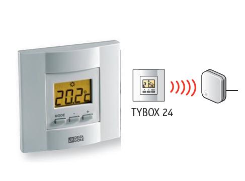 TYBOX 24 Digital Room Thermostat - RF Wallplate - 6053014