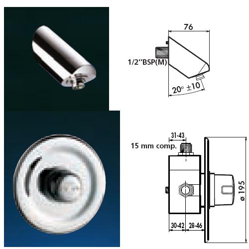 TEMPOMIX Concealed Shower Kit Plate Diameter (  ) 195 - DD 790915