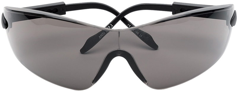 Anti-mist Smoked Safety Spectacles With UV Protection And Ratcheting Side Arms To EN166 1 F Category - 03109 