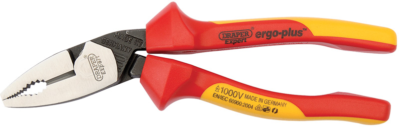 Expert 190mm Draper Expert Ergo Plus® Fully Insulated High Leverage VDE Combination Pliers - 05046 