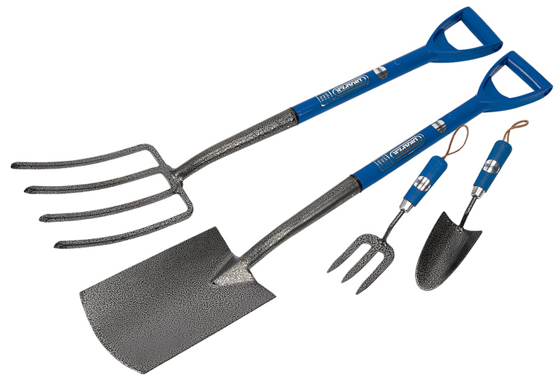 2 Piece Carbon Steel Fork And Spade Set With Hand Trowel And Fork Set - 05197 