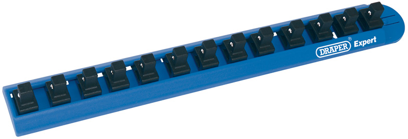 Expert 1/4" Square Drive 230mm Socket Retaining Bar With 13 Clips For 1/4" Square Drive So - 06520 