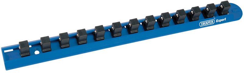 Expert 3/8" Square Drive 300mm Socket Retaining Bar With 13 Clips For 3/8" Square Drive So - 06521 