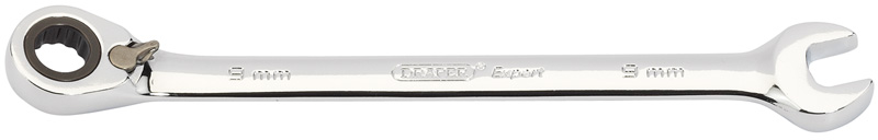 Expert 9mm Draper Expert Hi-Torq® Metric Reversible Ratcheting Combination Spanner - 06617 
