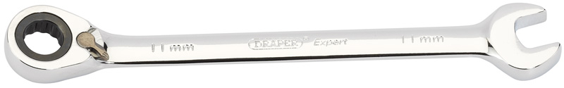 Expert 11mm Draper Expert Hi-Torq® Metric Reversible Ratcheting Combination Spanner - 06619 