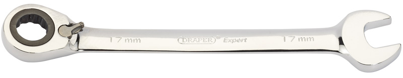 Expert 17mm Draper Expert Hi-Torq® Metric Reversible Ratcheting Combination Spanner - 06625 - SOLD-OUT!! 