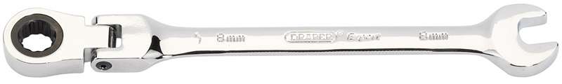 Expert 8mm Draper Expert Hi-Torq® Metric Flexible Head Ratcheting Combination Spanner - 06628 