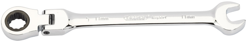Expert 11mm Draper Expert Hi-Torq® Metric Flexible Head Ratcheting Combination Spanner - 06631 