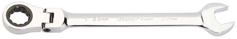 Expert 22mm Draper Expert Hi-Torq® Metric Flexible Head Ratcheting Combination Spanner - 06641 