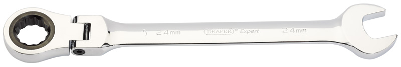 Expert 24mm Draper Expert Hi-Torq® Metric Flexible Head Ratcheting Combination Spanner - 06642 