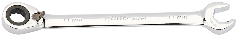 Expert 11mm Draper Expert Hi-Torq® Metric Reversible Double Ratcheting Combination Spanner - 06842 