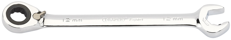Expert 12mm Draper Expert Hi-Torq® Metric Reversible Double Ratcheting Combination Spanner - 06843 