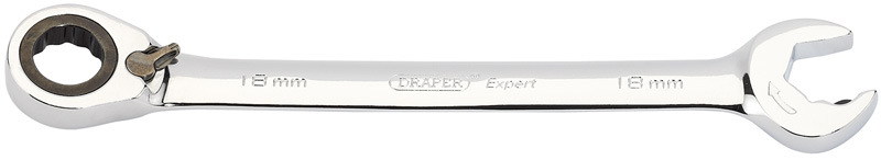 Expert 18mm Draper Expert Hi-Torq® Metric Reversible Ratcheting Open ENd/Combination Spanne - 06850 