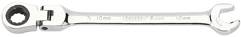 Expert 10mm Draper Expert Hi-Torq® Metric Flexible Head Double Ratcheting Combination Spann - 06854 