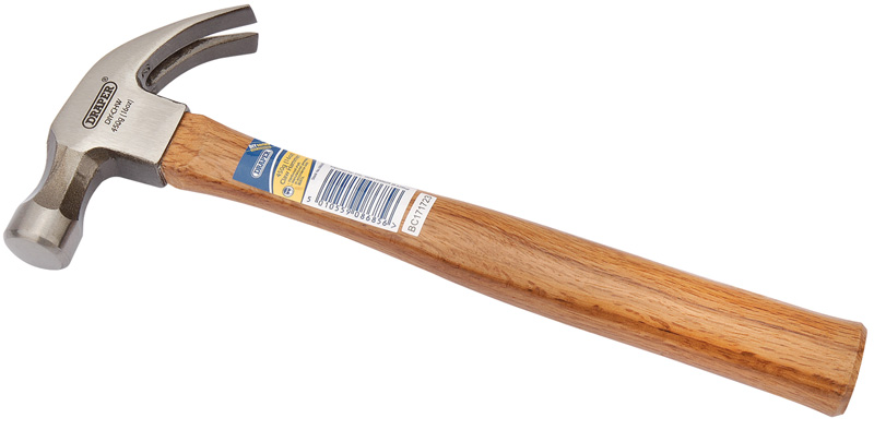 DIY Series 450g (16oz) Claw Hammer With Hardwood Shaft - 08685 