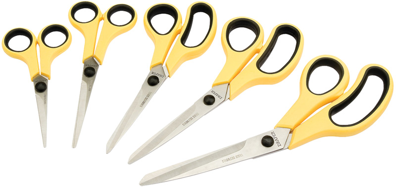 DIY Series 5 Piece Soft Grip Household Scissors Set - 09248 