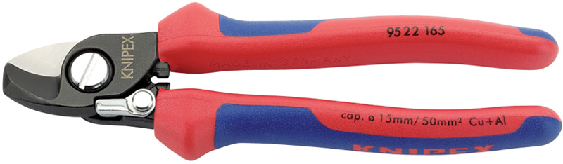 Expert 165mm Knipex Copper Or Aluminium Only Cable Shear With Sprung Heavy Duty Handles - 09448 