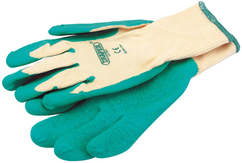 Expert Green Heavy Duty Latex Coated Work Gloves - Large - 10953 