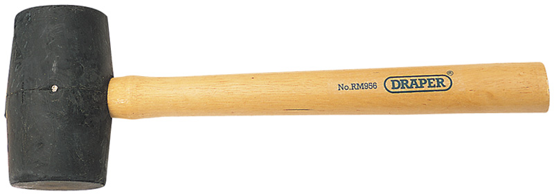 450g (16oz) Hardwood Shaft Rubber Mallet - 13928 