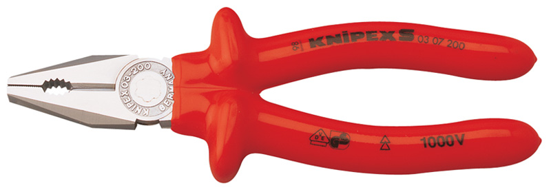 Expert Knipex 200mm Fully Insulated S Range Combination Pliers - 21453 