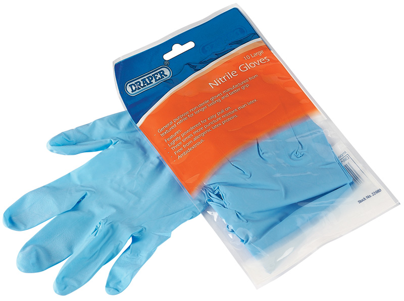 Pack Of 10 Nitrile Gloves - 22680 