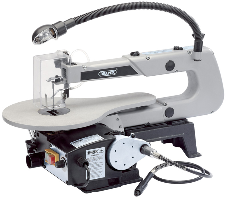405mm 90W 230V Variable Speed Fretsaw With Flexible Drive Shaft And Worklight - 22791 