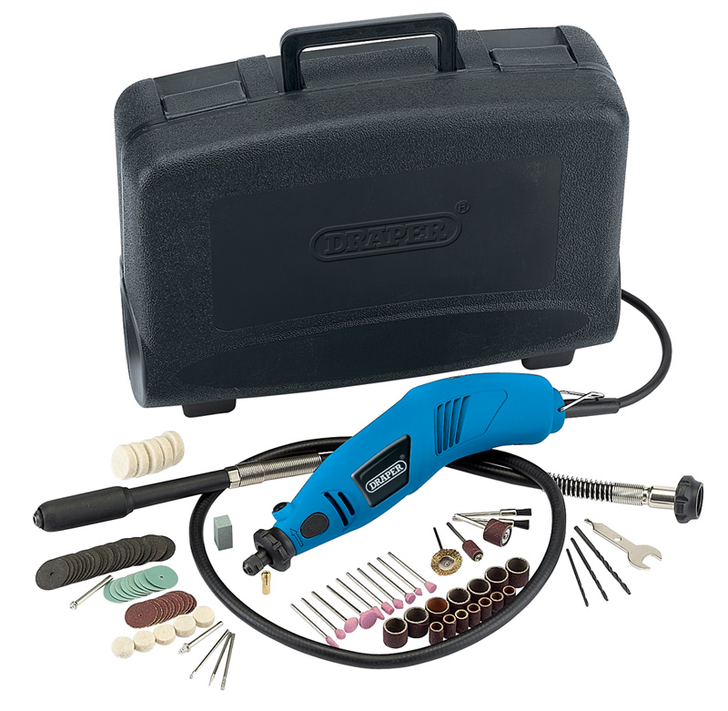 140W 230V Multi-Tool Kit With Flexible Drive Shaft And 100 Piece Accessory Kit - 23050 