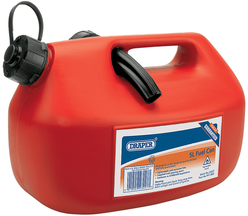 5L Plastic Fuel Can - Red - 23227 